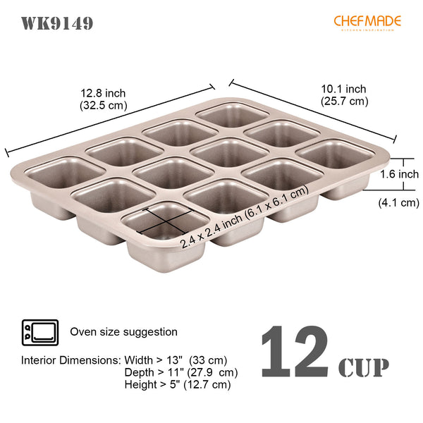 Muffin Pan Media 12 Well - CHEFMADE official store