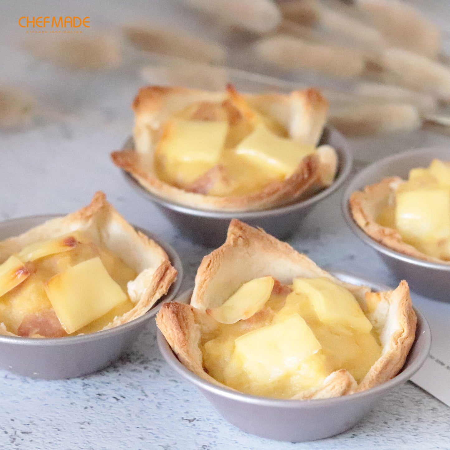 3" Mini Pie Pan Set Round Cone 4Pcs