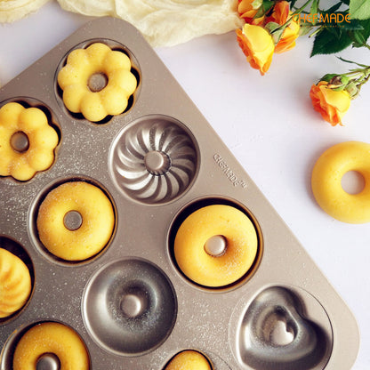 Donut Cake Pan Fancy-Shaped 12 Well