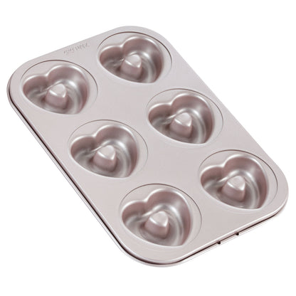 Donut Cake Pan Heart-Shaped 6 Well