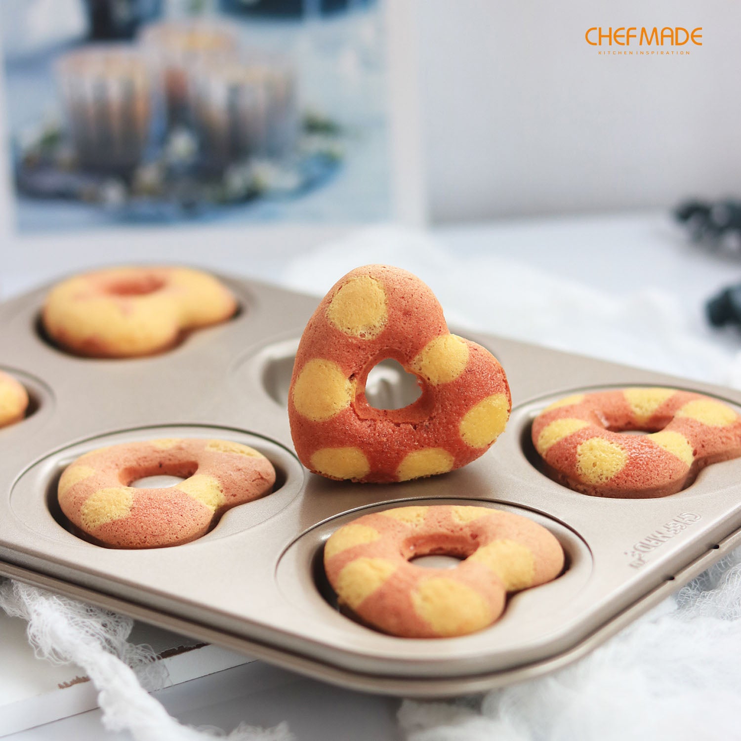 Donut Cake Pan 6 Well ( Black ) - CHEFMADE official store