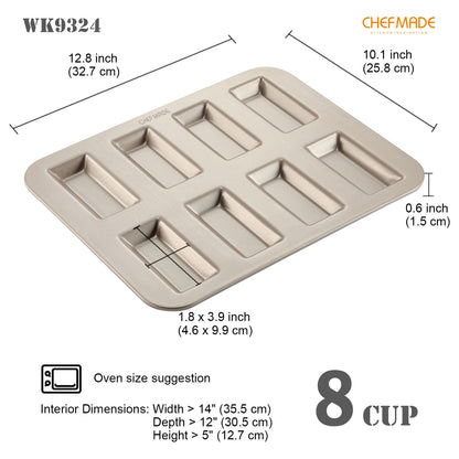 Financier Cake Pan Rectangle 8 Well