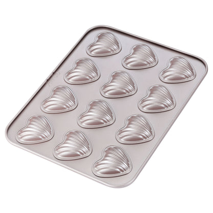 Madeline Cake Pan Heart-Shaped Shell 12 Well