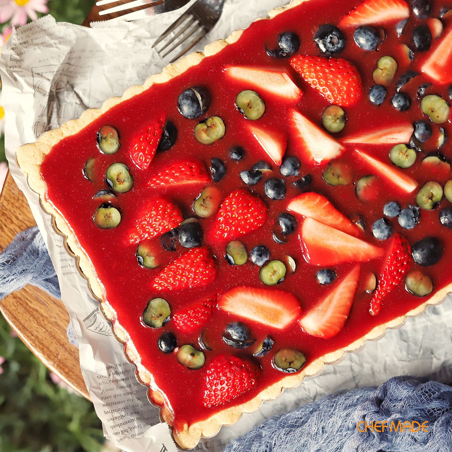 11" Rectangle Tart Pan with Removable Bottom