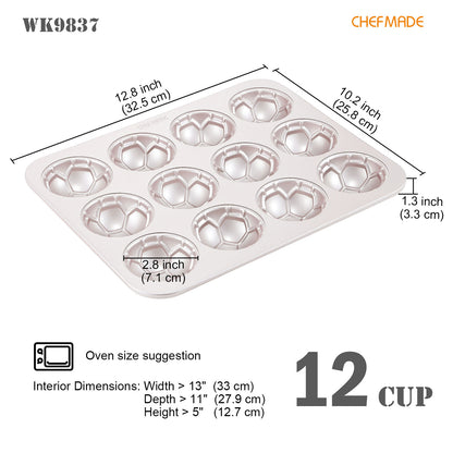 Soccer-Shaped Cake Pan 12 Well