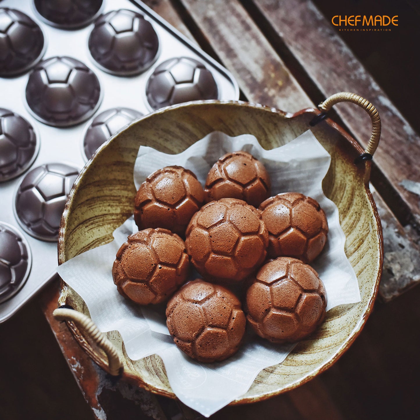 Soccer-Shaped Cake Pan 12 Well