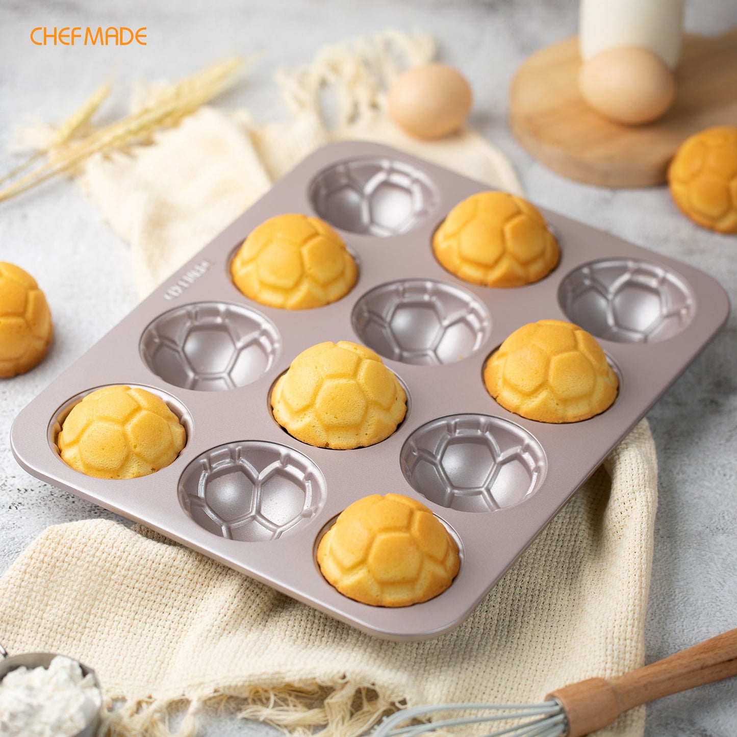 Soccer-Shaped Cake Pan 12 Well