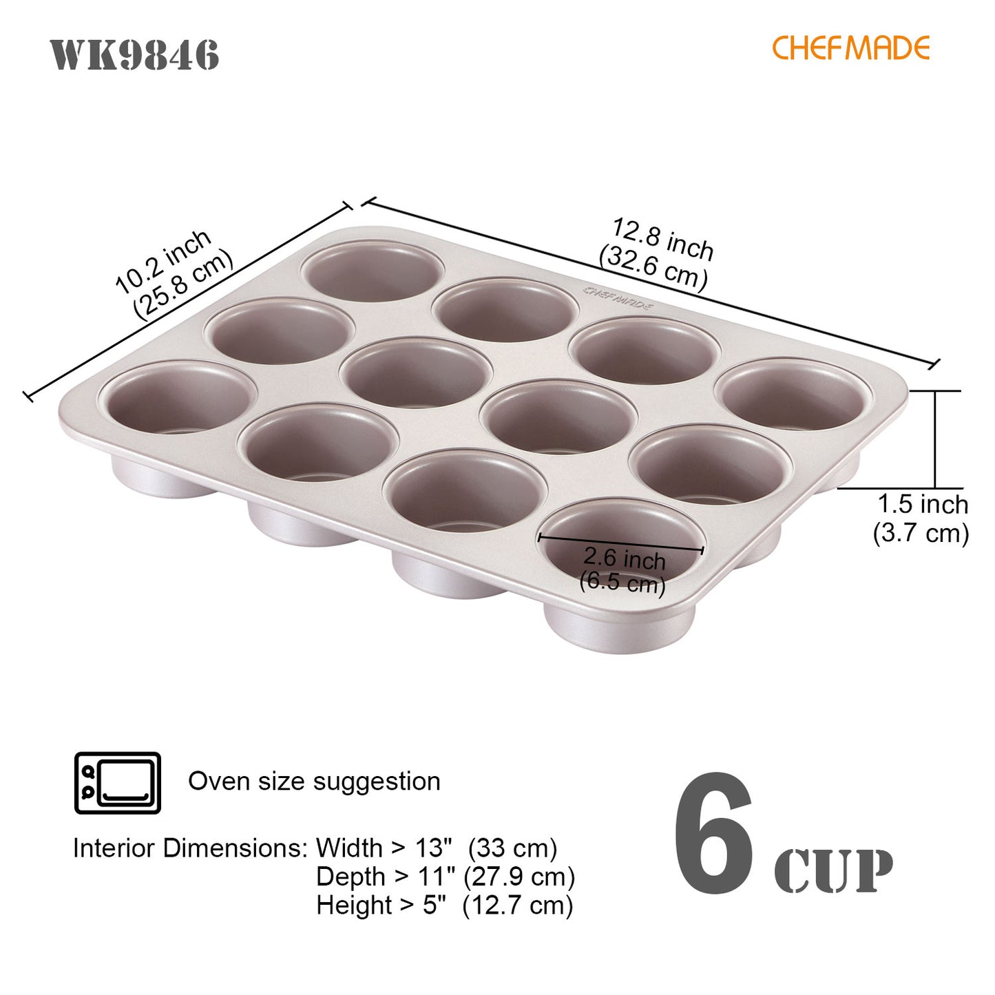 Bristish Cupcake Pan 12 Well