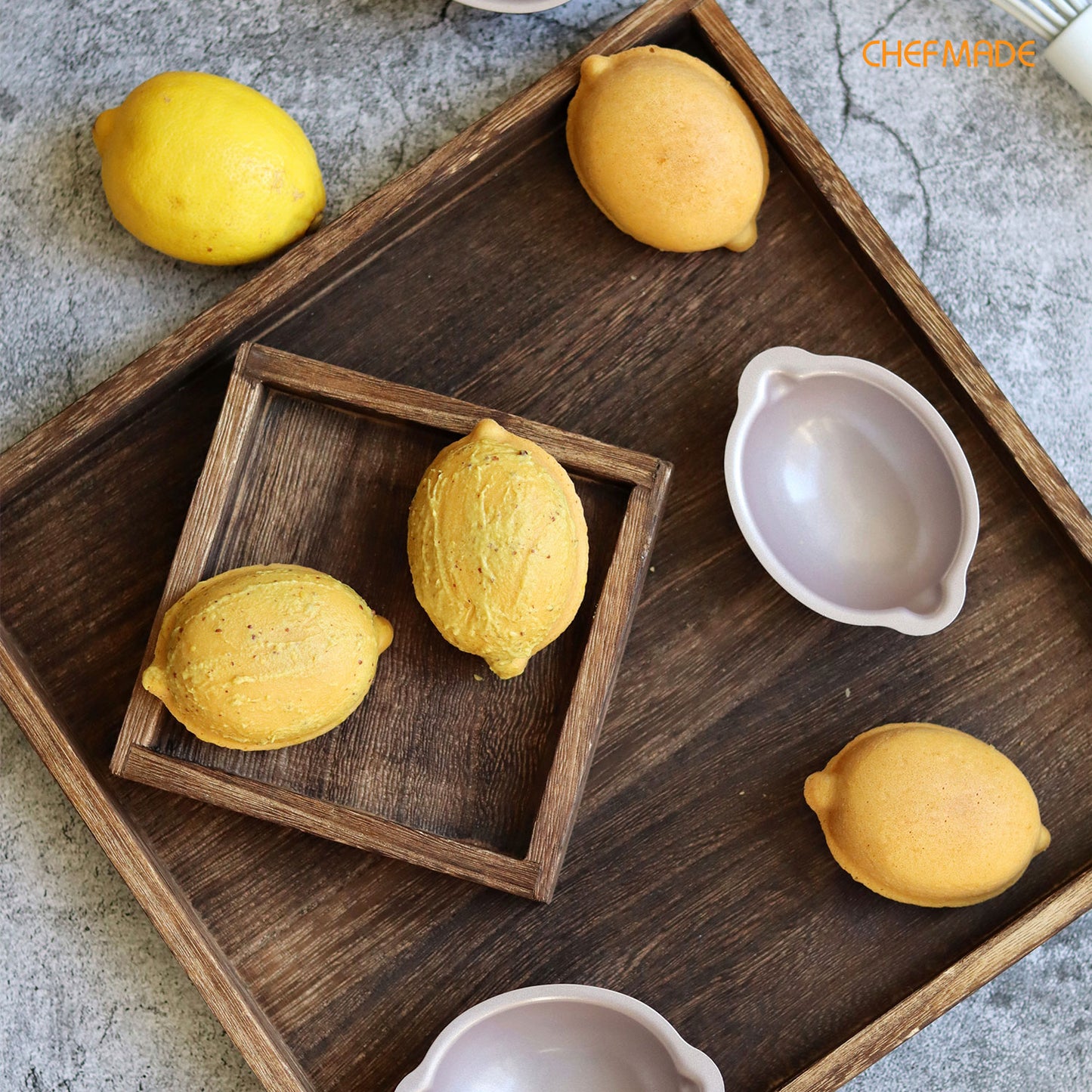 3.5" Lemon-Shaped Cake Pan 4Pcs