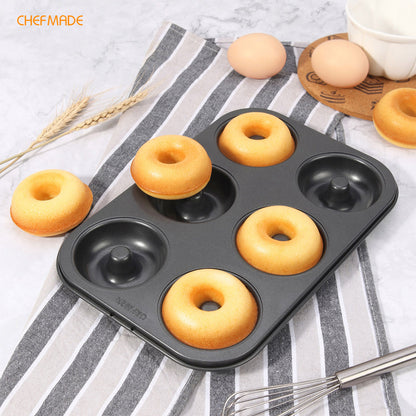 Donut Cake Pan 6 Well ( Black )