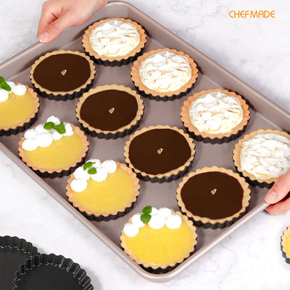 4" Mini Round Tart Pan Set 12Pcs