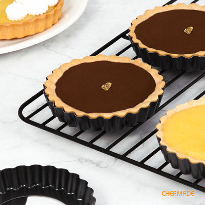 4" Mini Round Tart Pan Set 12Pcs